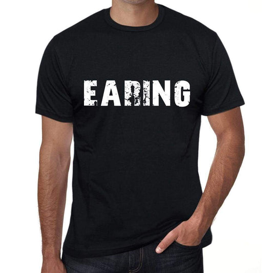 Earing Mens Vintage T Shirt Black Birthday Gift 00554 - Black / Xs - Casual