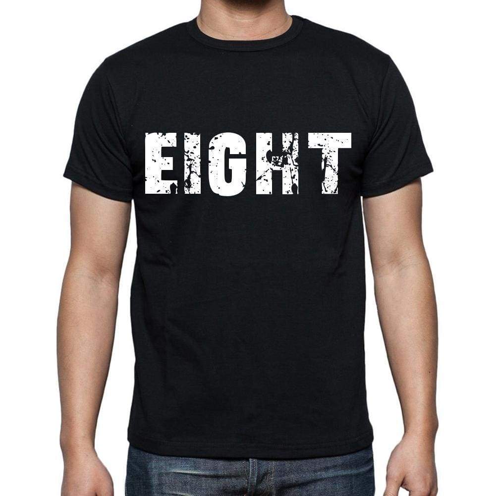 Eight Mens Short Sleeve Round Neck T-Shirt Black T-Shirt En