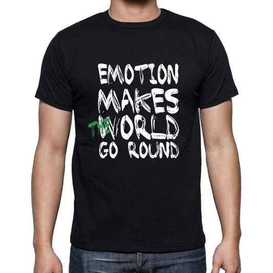Emotion World Goes Round Mens Short Sleeve Round Neck T-Shirt 00082 - Black / S - Casual