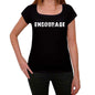 Encourage Womens T Shirt Black Birthday Gift 00547 - Black / Xs - Casual