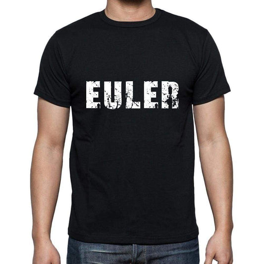 Euler Mens Short Sleeve Round Neck T-Shirt 5 Letters Black Word 00006 - Casual