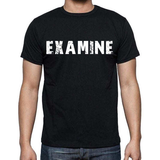 Examine Mens Short Sleeve Round Neck T-Shirt Black T-Shirt En