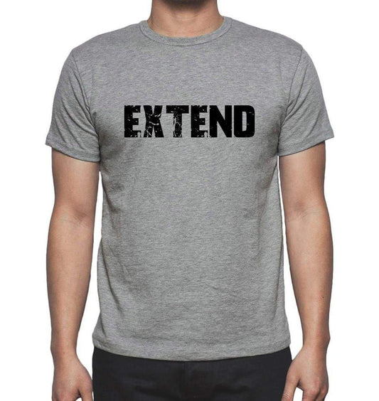 Extend Grey Mens Short Sleeve Round Neck T-Shirt 00018 - Grey / S - Casual