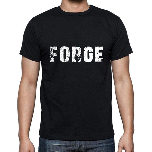 Forge Mens Short Sleeve Round Neck T-Shirt 5 Letters Black Word 00006 - Casual