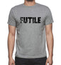 Futile Grey Mens Short Sleeve Round Neck T-Shirt 00018 - Grey / S - Casual