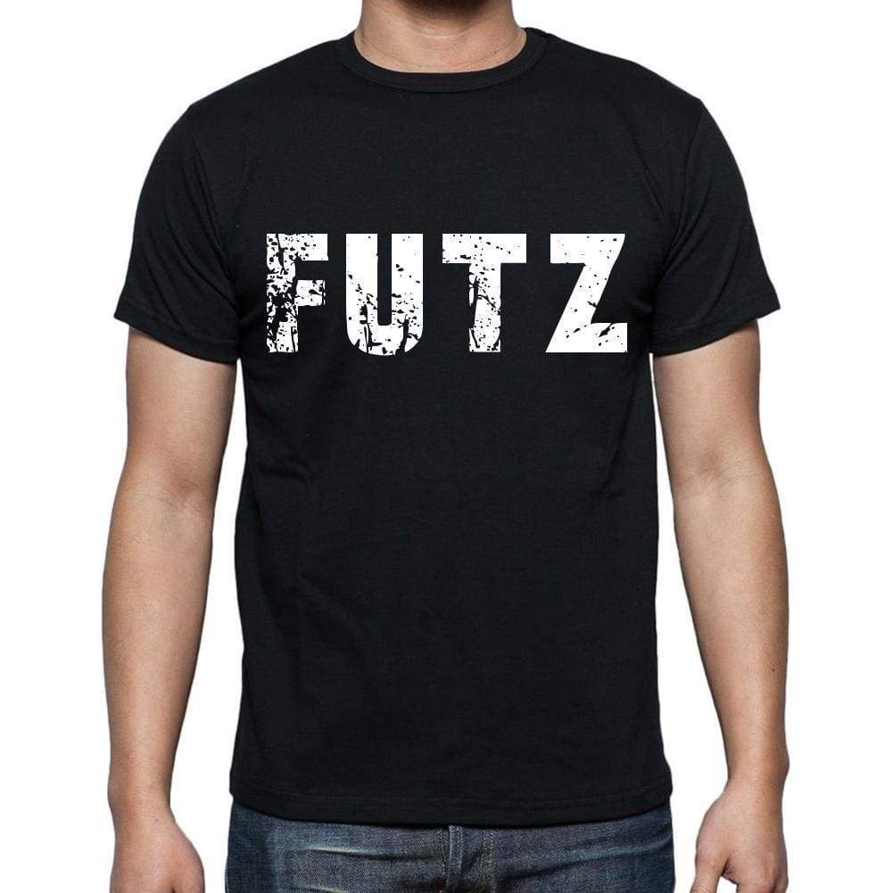 Futz Mens Short Sleeve Round Neck T-Shirt 4 Letters Black - Casual