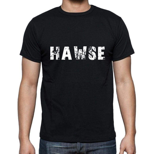 Hawse Mens Short Sleeve Round Neck T-Shirt 5 Letters Black Word 00006 - Casual