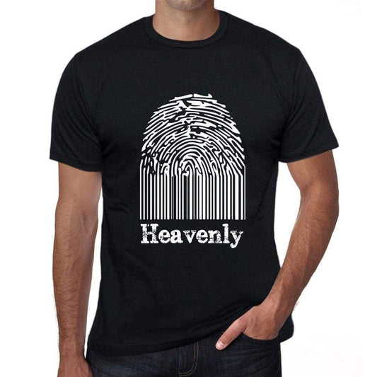 Heavenly Fingerprint Black Mens Short Sleeve Round Neck T-Shirt Gift T-Shirt 00308 - Black / S - Casual