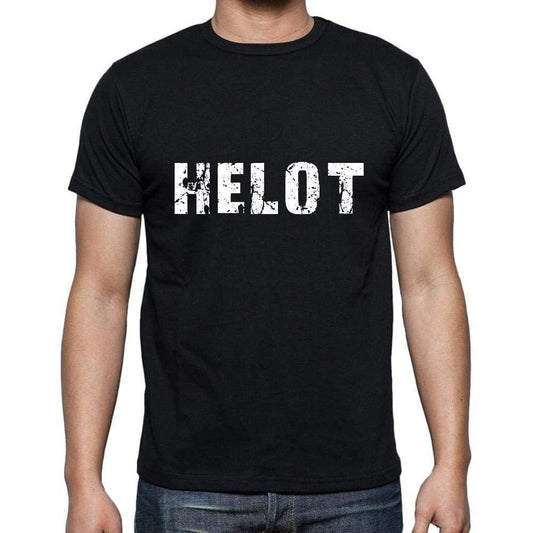 Helot Mens Short Sleeve Round Neck T-Shirt 5 Letters Black Word 00006 - Casual