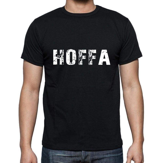 Hoffa Mens Short Sleeve Round Neck T-Shirt 5 Letters Black Word 00006 - Casual