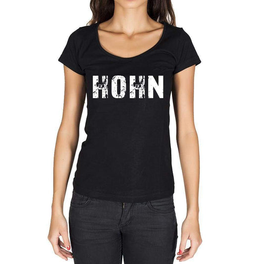 Hohn German Cities Black Womens Short Sleeve Round Neck T-Shirt 00002 - Casual