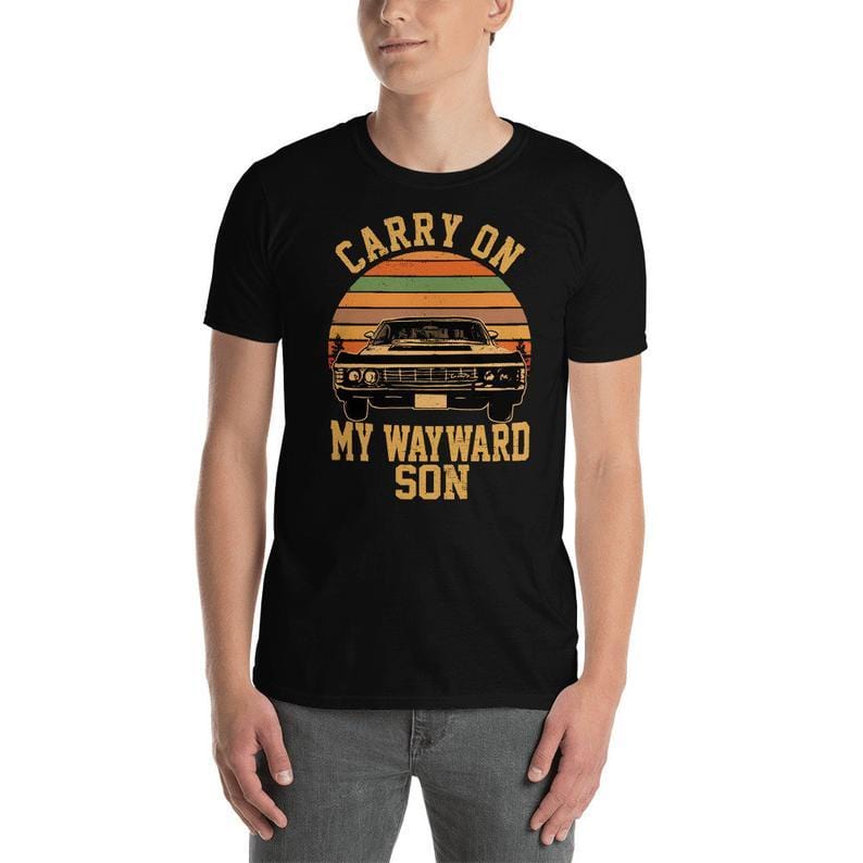 Graphic Unisex T-Shirt Carry on my Wayward Son Supernatural Vintage Tee