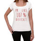 Im 100% Difficult White Womens Short Sleeve Round Neck T-Shirt Gift T-Shirt 00328 - White / Xs - Casual