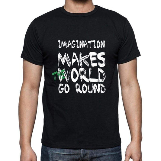 Imagination World Goes Round Mens Short Sleeve Round Neck T-Shirt 00082 - Black / S - Casual