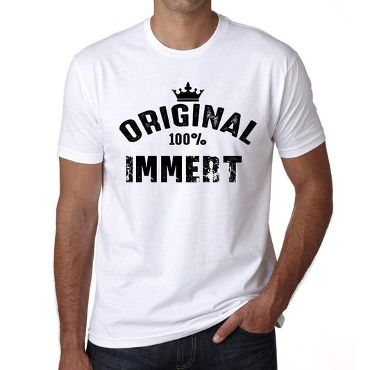 Immert 100% German City White Mens Short Sleeve Round Neck T-Shirt 00001 - Casual