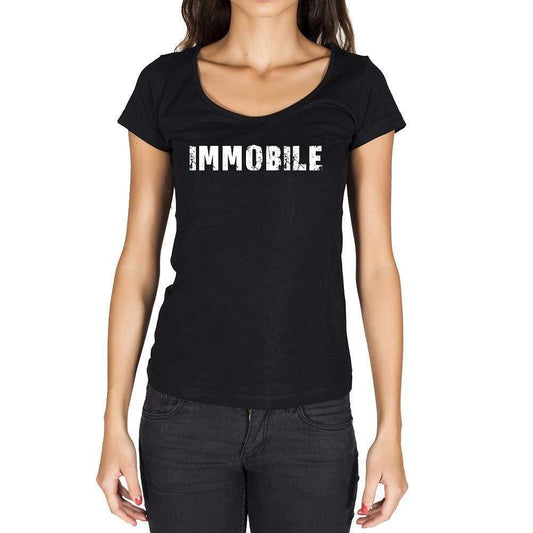 Immobile French Dictionary Womens Short Sleeve Round Neck T-Shirt 00010 - Casual