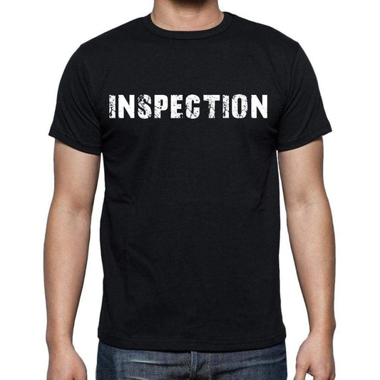 Inspection White Letters Mens Short Sleeve Round Neck T-Shirt 00007