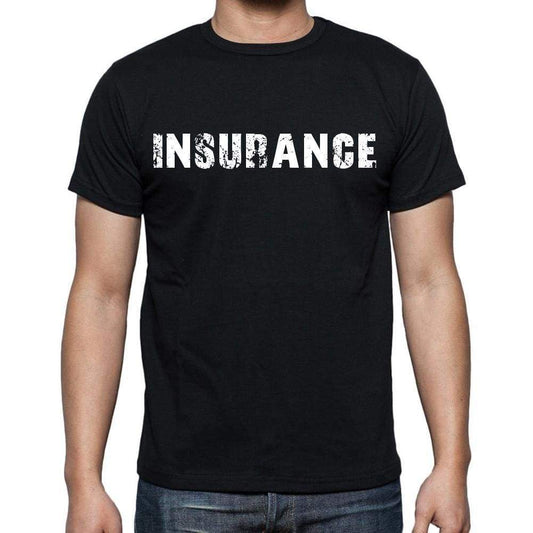 Insurance Mens Short Sleeve Round Neck T-Shirt Black T-Shirt En