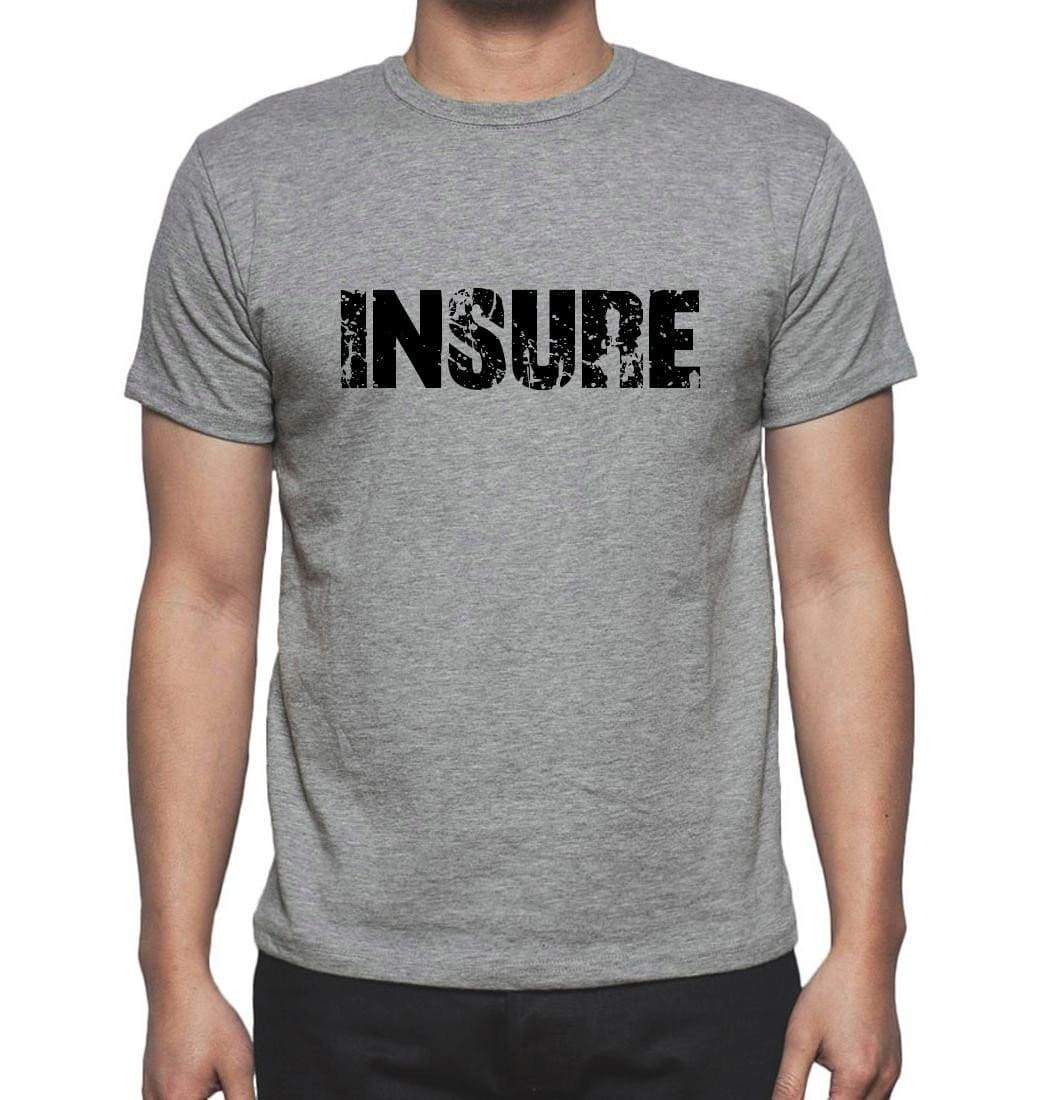 Insure Grey Mens Short Sleeve Round Neck T-Shirt 00018 - Grey / S - Casual