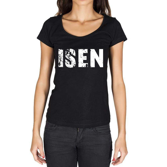 Isen German Cities Black Womens Short Sleeve Round Neck T-Shirt 00002 - Casual