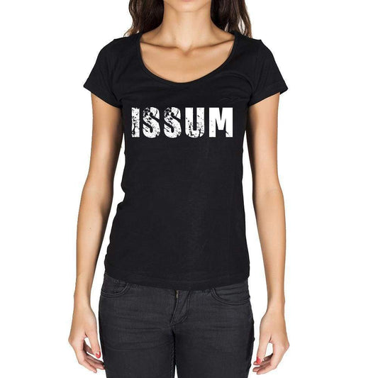 Issum German Cities Black Womens Short Sleeve Round Neck T-Shirt 00002 - Casual