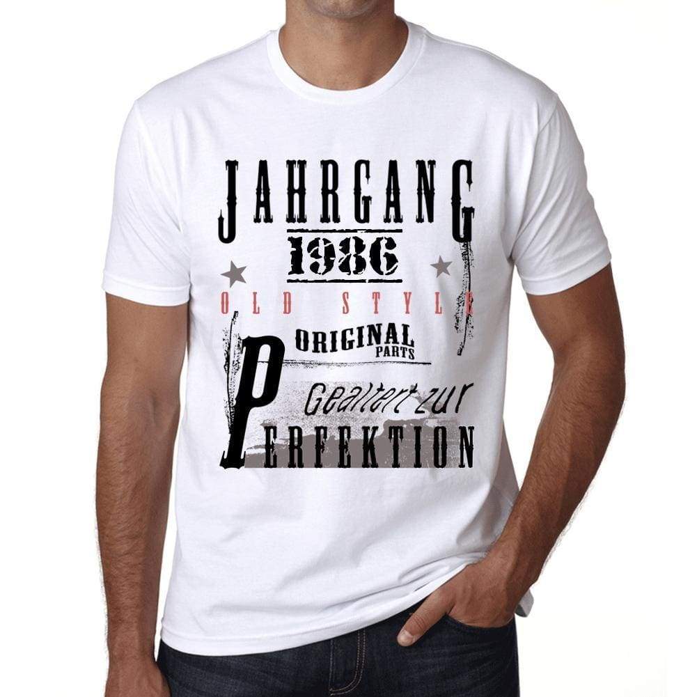 Jahrgang Birthday 1986 Mens Short Sleeve Round Neck T-Shirt Gift T-Shirt 00350 - White / Xs - Casual