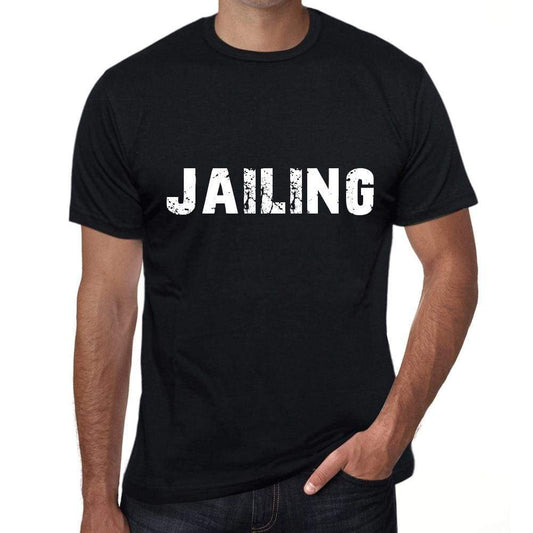 Jailing Mens Vintage T Shirt Black Birthday Gift 00555 - Black / Xs - Casual