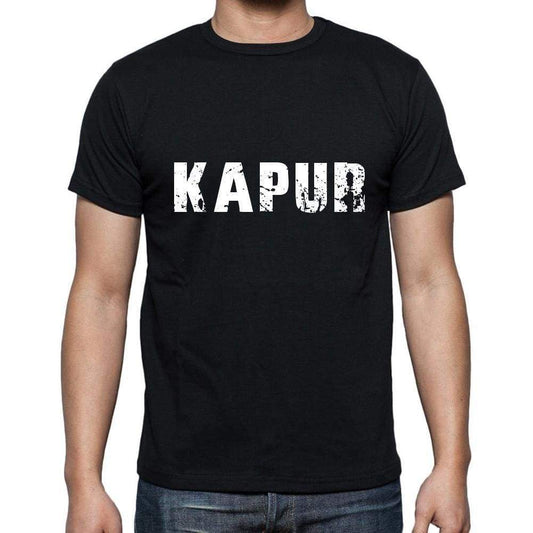 Kapur Mens Short Sleeve Round Neck T-Shirt 5 Letters Black Word 00006 - Casual