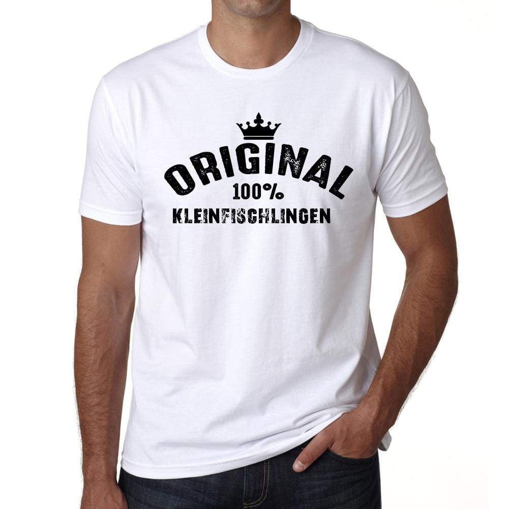 Kleinfischlingen 100% German City White Mens Short Sleeve Round Neck T-Shirt 00001 - Casual