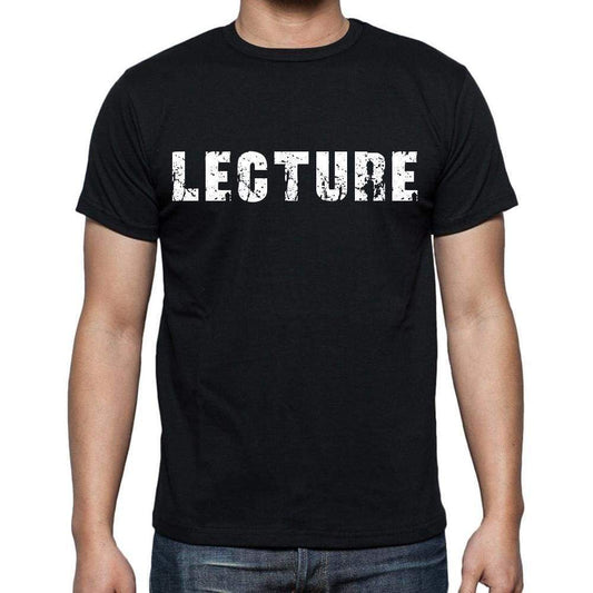 Lecture White Letters Mens Short Sleeve Round Neck T-Shirt 00007