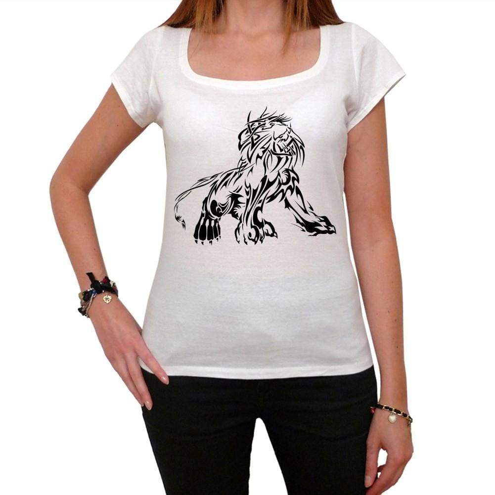 Lion Tribal Tattoo Womens Short Sleeve Scoop Neck Tee 00161