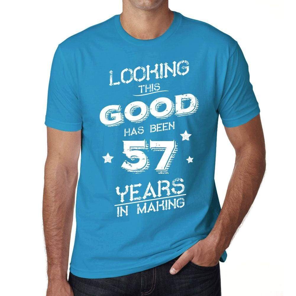 Looking This Good Has Been 57 Years In Making Mens T-Shirt Blue Birthday Gift 00441 - Blue / Xs - Casual