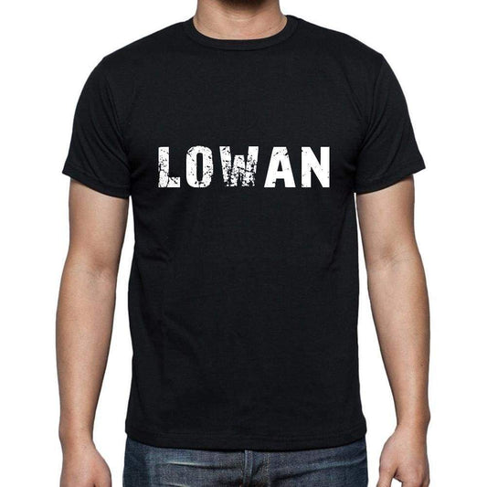 Lowan Mens Short Sleeve Round Neck T-Shirt 5 Letters Black Word 00006 - Casual