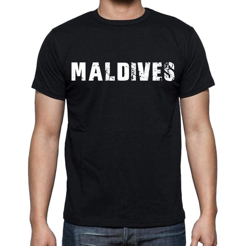 Maldives T-Shirt For Men Short Sleeve Round Neck Black T Shirt For Men - T-Shirt