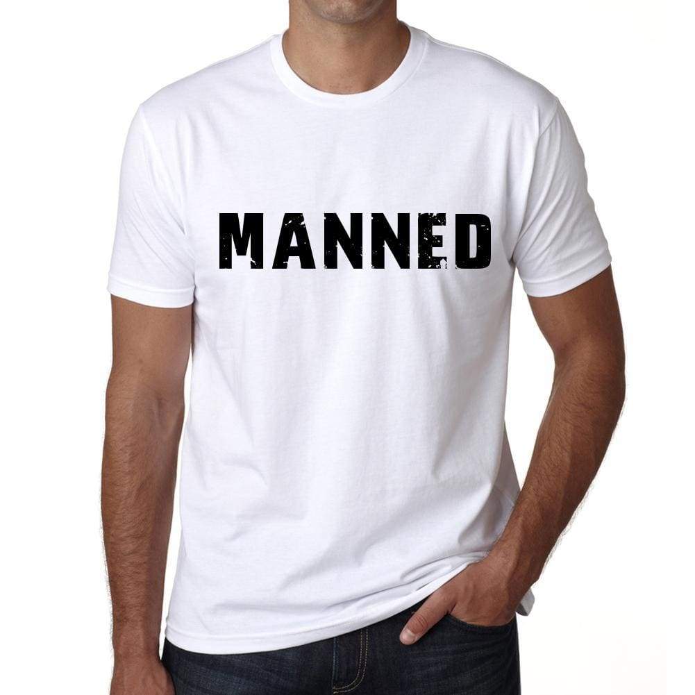 Manned Mens T Shirt White Birthday Gift 00552 - White / Xs - Casual