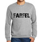 Mens Printed Graphic Sweatshirt Popular Words Farfel Grey Marl - Grey Marl / Small / Cotton - Sweatshirts