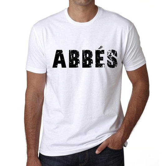 Mens Tee Shirt Vintage T Shirt Abbés X-Small White 00561 - White / Xs - Casual