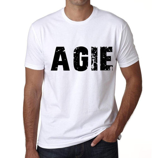 Mens Tee Shirt Vintage T Shirt Agie X-Small White 00560 - White / Xs - Casual