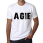 Mens Tee Shirt Vintage T Shirt Agie X-Small White 00560 - White / Xs - Casual