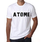 Mens Tee Shirt Vintage T Shirt Atome X-Small White 00561 - White / Xs - Casual