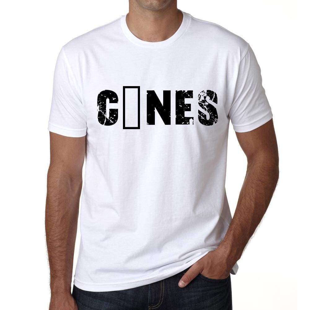 Mens Tee Shirt Vintage T Shirt Cônes X-Small White 00561 - White / Xs - Casual