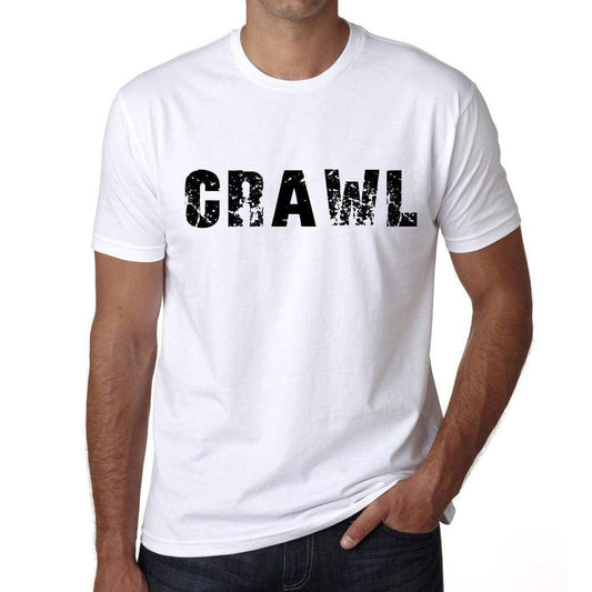Mens Tee Shirt Vintage T Shirt Crawl X-Small White 00561 - White / Xs - Casual