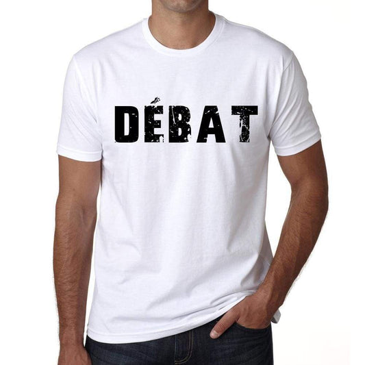 Mens Tee Shirt Vintage T Shirt Débat X-Small White 00561 - White / Xs - Casual