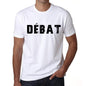 Mens Tee Shirt Vintage T Shirt Débat X-Small White 00561 - White / Xs - Casual