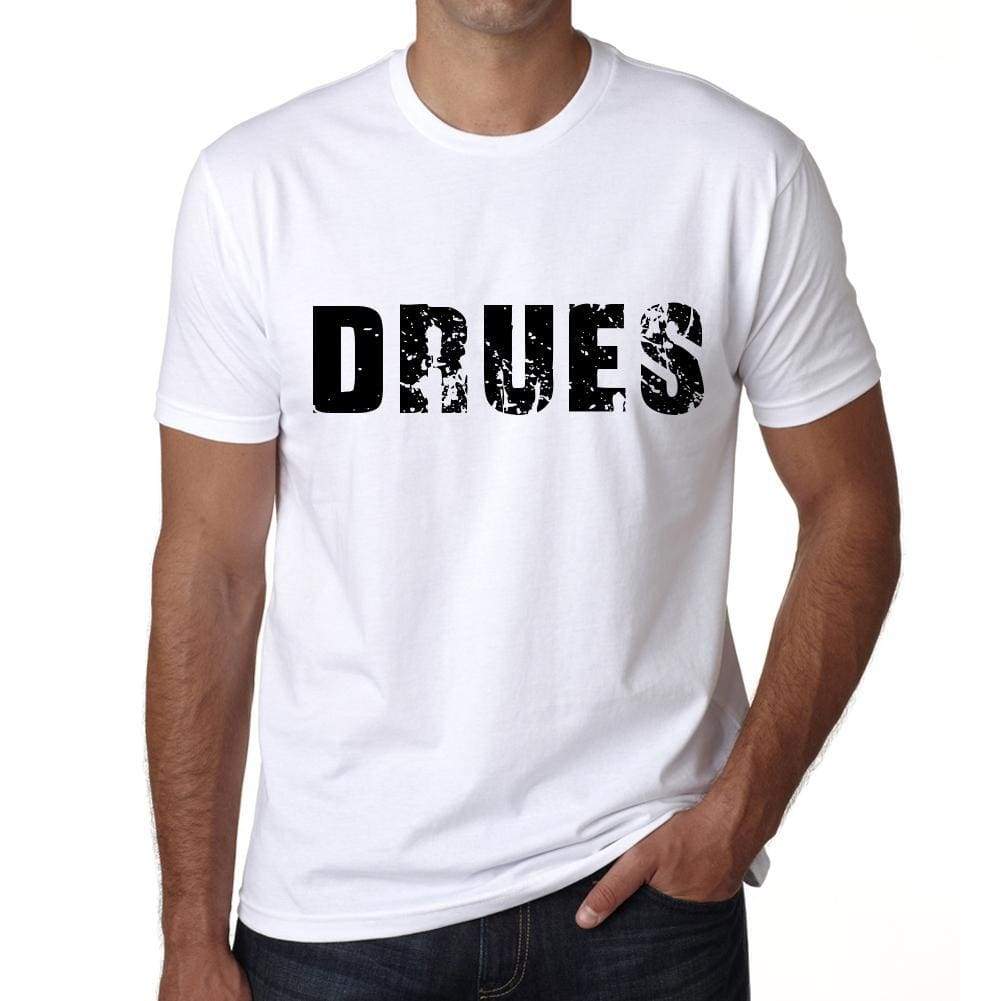 Mens Tee Shirt Vintage T Shirt Drues X-Small White 00561 - White / Xs - Casual