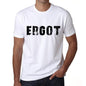 Mens Tee Shirt Vintage T Shirt Ergot X-Small White 00561 - White / Xs - Casual