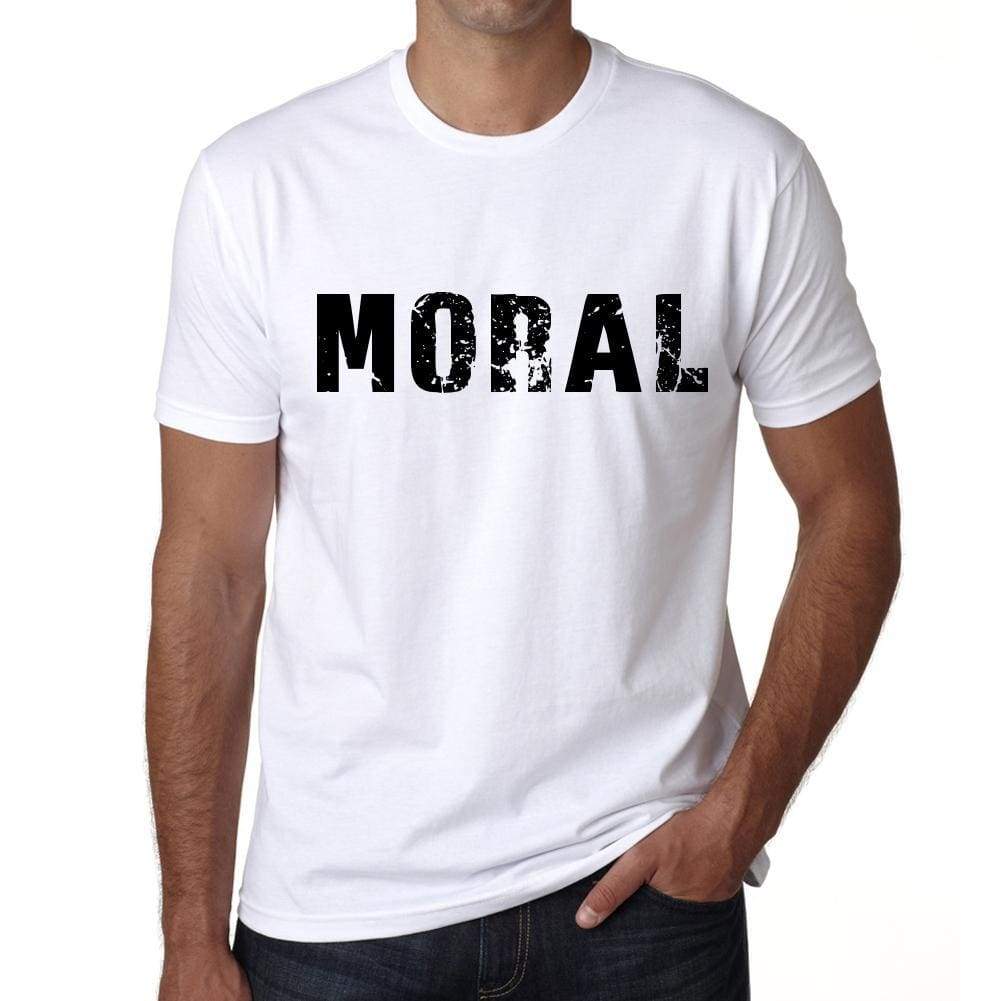 Mens Tee Shirt Vintage T Shirt Moral X-Small White - White / Xs - Casual
