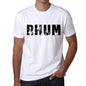 Mens Tee Shirt Vintage T Shirt Rhum X-Small White 00560 - White / Xs - Casual