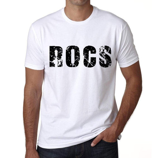Mens Tee Shirt Vintage T Shirt Rocs X-Small White 00560 - White / Xs - Casual