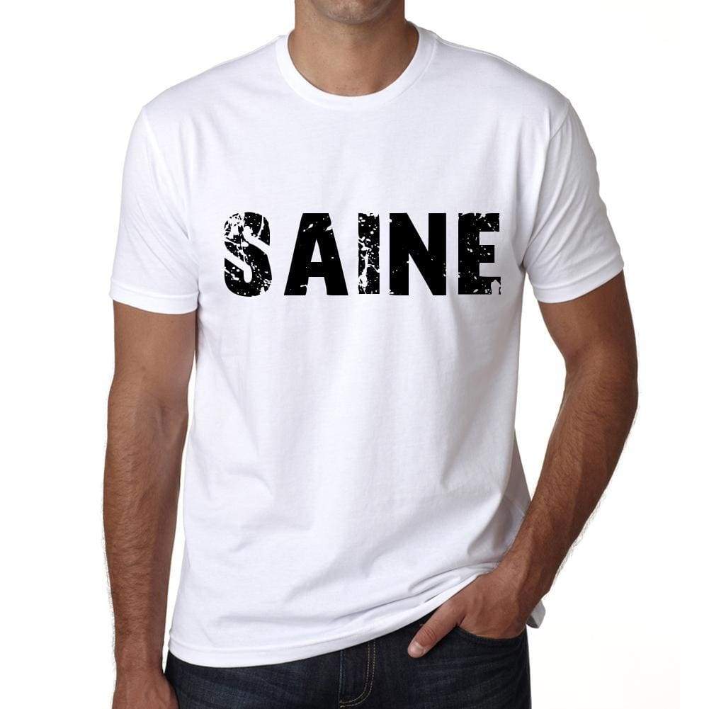 Mens Tee Shirt Vintage T Shirt Saine X-Small White - White / Xs - Casual